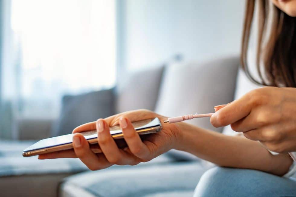 a person holding a phone